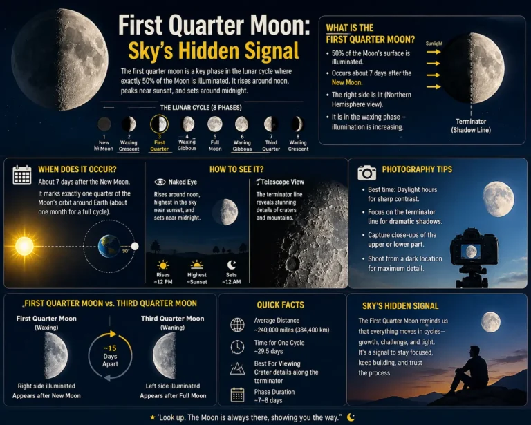 First Quarter Moon: Sky’s Hidden Signal